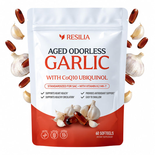 Resilia Odorless Aged Garlic Softgels (60 Count)